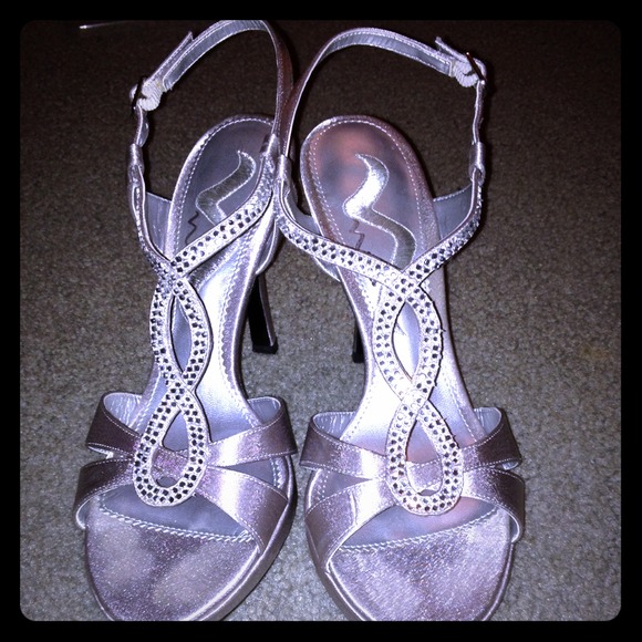 Silver High Heels