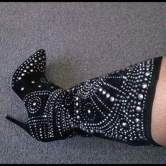 Black Studded Boots