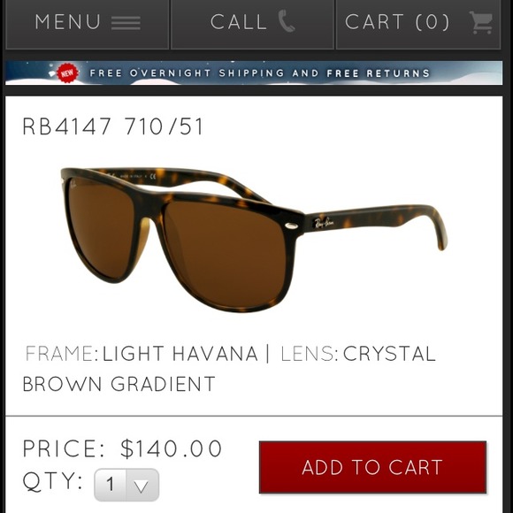 Ray-ban oversized wayfarers, Havana gradient brown - Picture 3 of 4