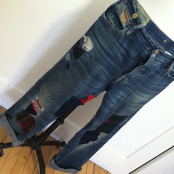 SOLDRalph Lauren Patchwork Boyfriend jeans 33/32 - Picture 2 of 4