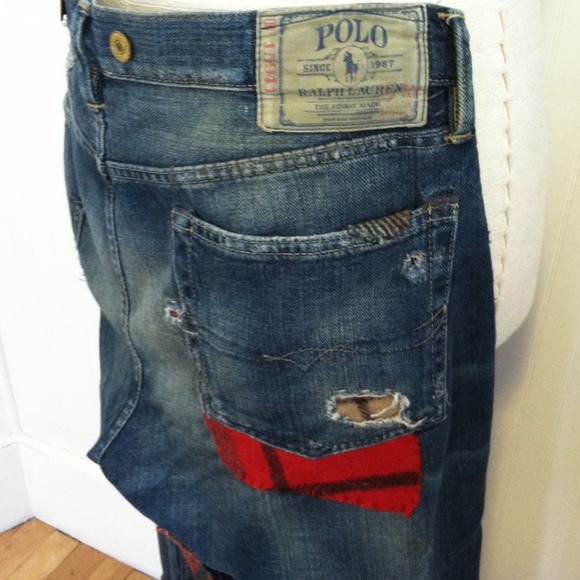 SOLDRalph Lauren Patchwork Boyfriend jeans 33/32 - Picture 4 of 4