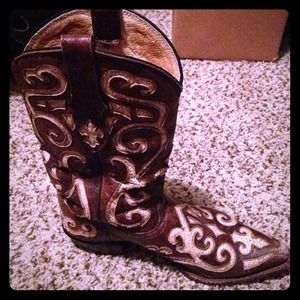 Brown & tan inlay Tony Lamas