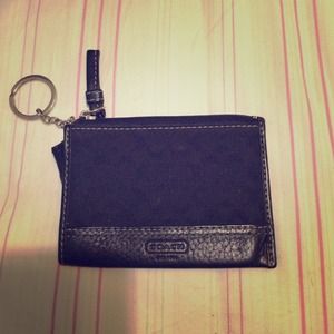 Black coach key chain wallet