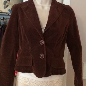 Gadzooks Vintage Y2K Brown velour blazer  size juniors S