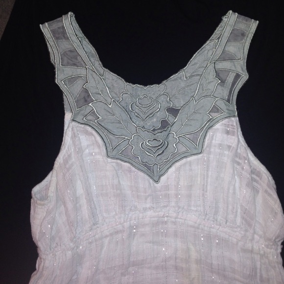 Mint green sparkly free people top.