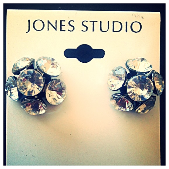 Jones Studio Crystal Cluster Earrings