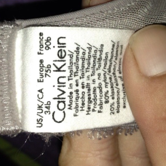 Calvin Klein gray lace bra. 34B - Picture 4 of 4