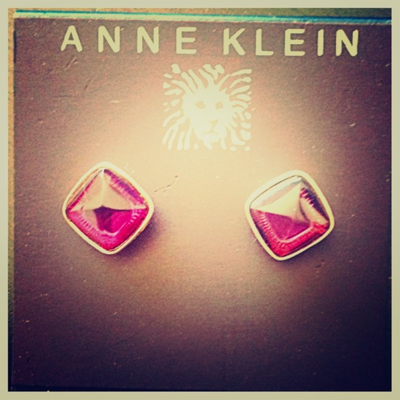 Anne Klein Purple Stone Earrings