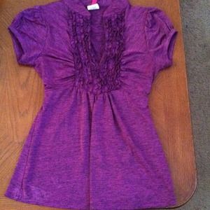 Purple/Pink Frill Blouse