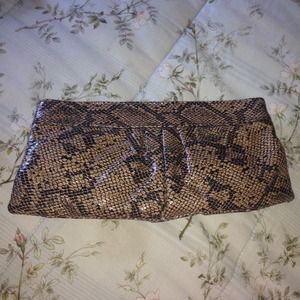 Style & Co. Snake print clutch