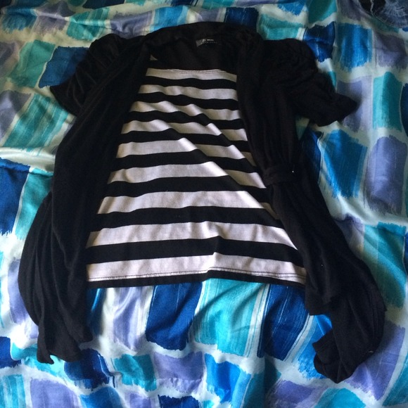 Black & white striped blouse (: