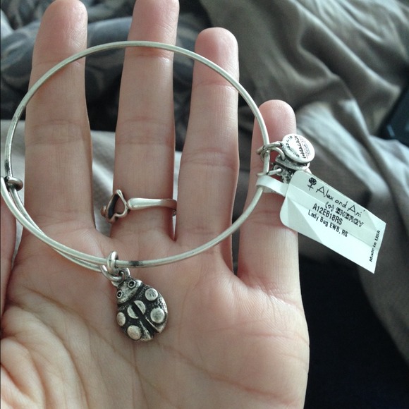 SOLD Alex and ani lady bug. Never worn