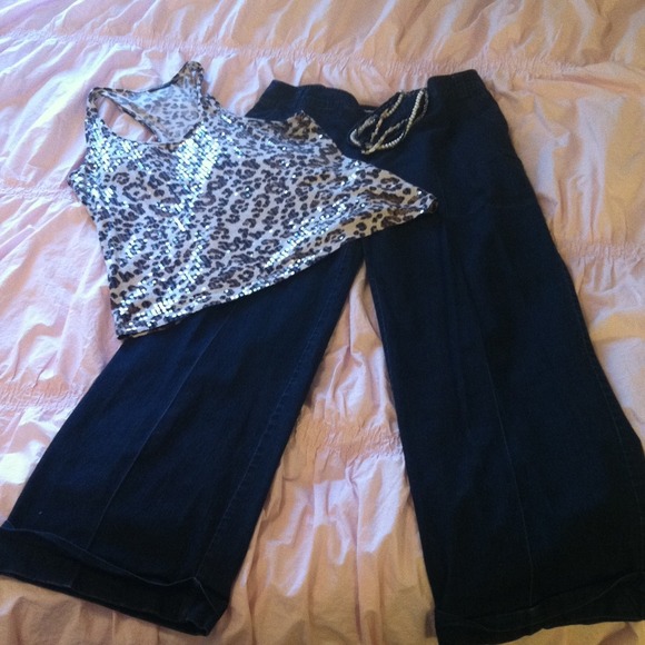 Dark trouser denim jeans with stretch