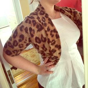 Banana Republic Mad Men Collection Leopard Shrug