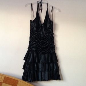Black halter dress