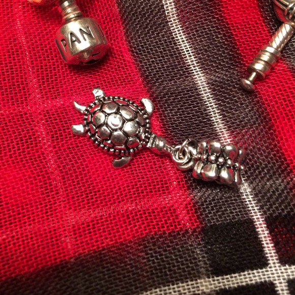💢SOLD💢Hanging turtle bracelet charm.