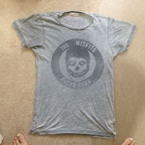 Grey Brandy Melville Misfits Tee