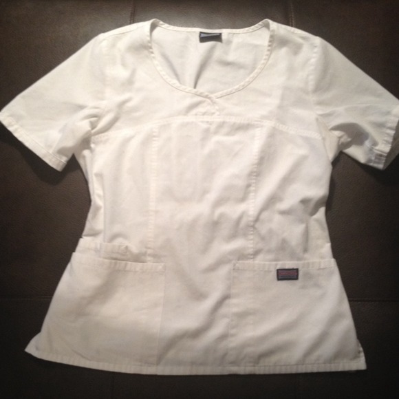 Cherokee white Scrub Top