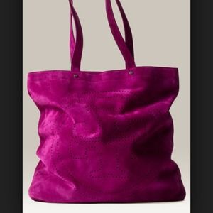 Tory Burch suede tote handbag