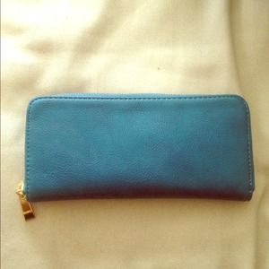 Teal clutch/wallet