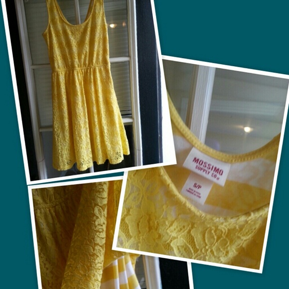 Yellow lace dress