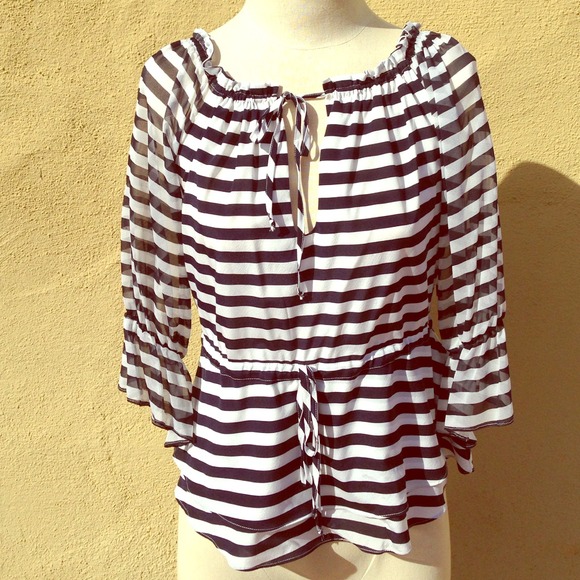 Alice and Olivia stripped silk blouse - Picture 1 of 4