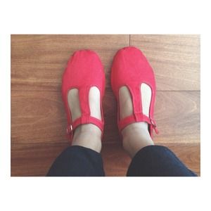 Red UO Mary Janes