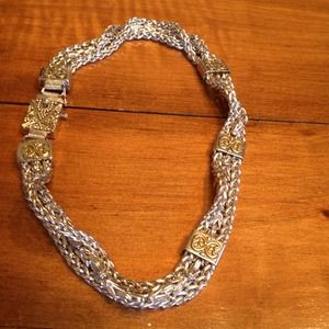 Necklace ornate silver