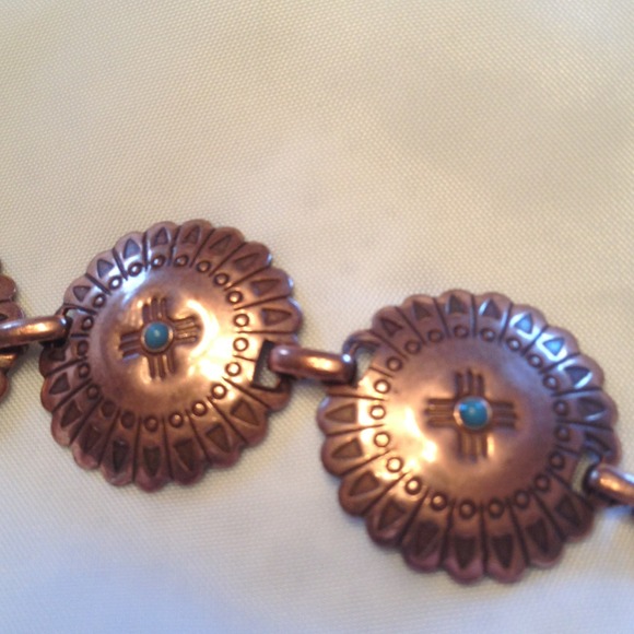 Copper turquoise bracelet
