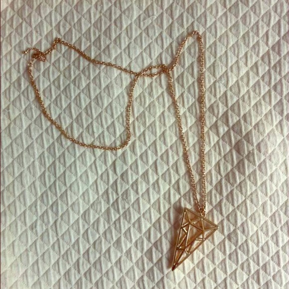 TRADED -- Gold Triangle Necklace
