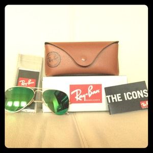 💯 Auth. Rayban 3025 Green Flash Lens