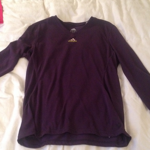 Grape purple l/s Adidas workout top, clima cool