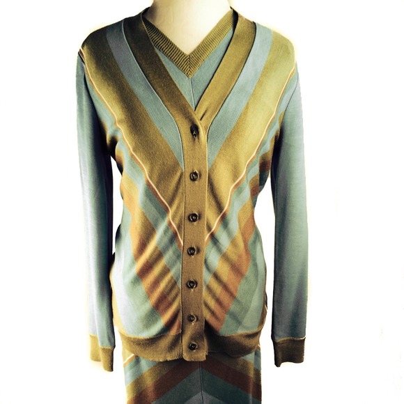 3 piece matching skirt, top and cardigan