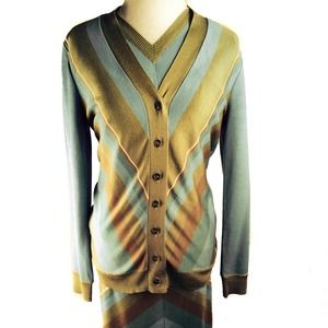 3 piece matching skirt, top and cardigan