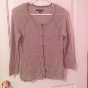 Beige Cardigan with Sparkle Buttons