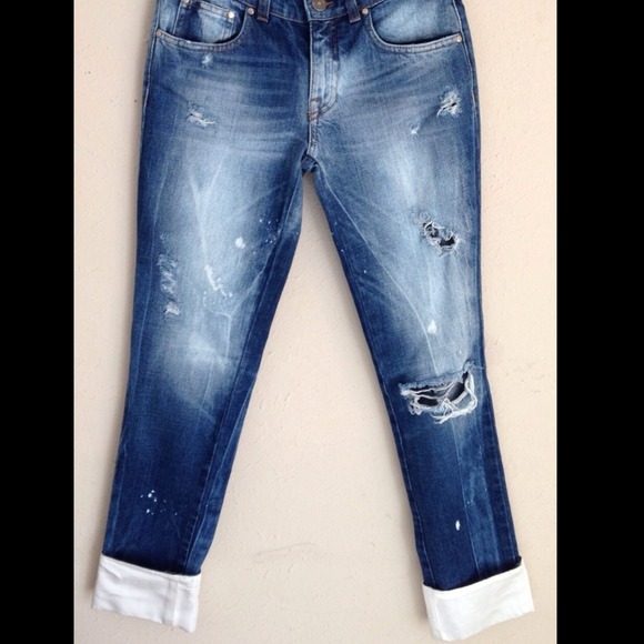 Sold-Pierre Balmain Destroyed jeans sz 25 Fr 39 - Picture 3 of 3