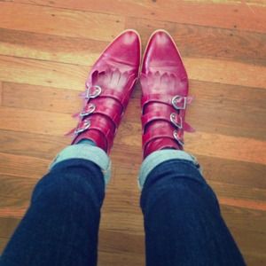 Oxblood flat leather boot by Modern Vice.