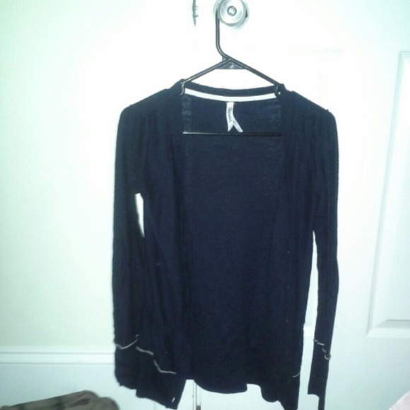 Dark Navy blue long sleeve cardigan - Picture 1 of 3