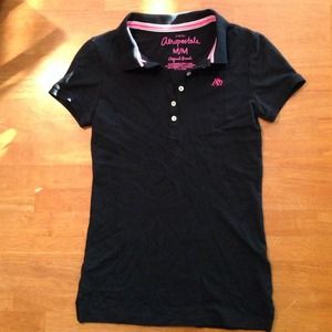 Black polo shirt