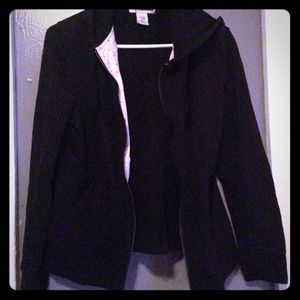 Plain black hoodie