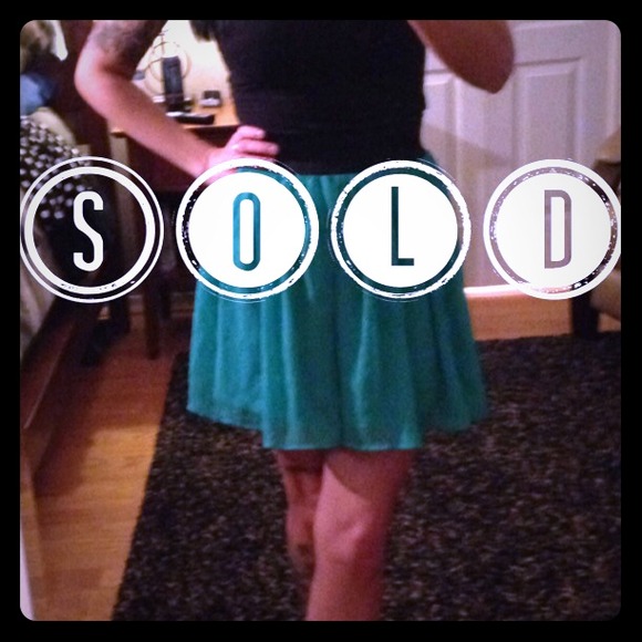 Teal Skater Skirt