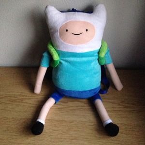 Adventure time Fin backpack and lanyard.