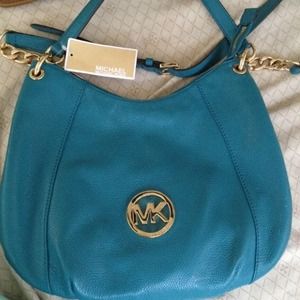 *RESERVED* Authentic MK Fulton leather bag