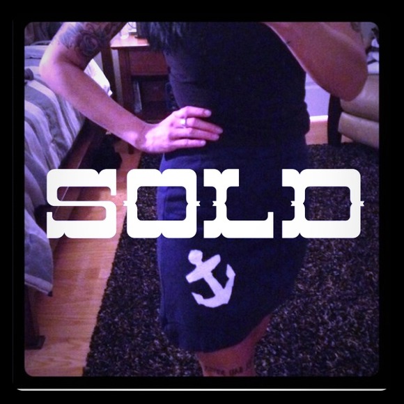 High Waisted Anchor Skirt