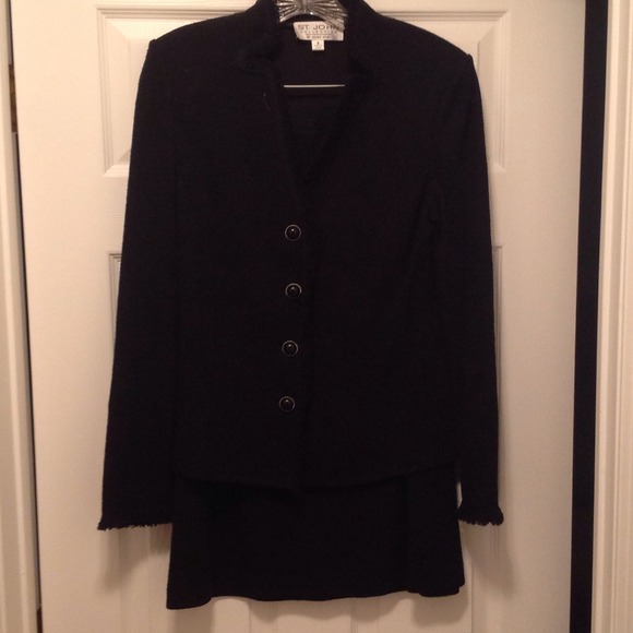 St. John collection black knit suit