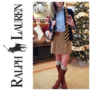 Ralph Lauren Blue Label Pleated Mini Skirt