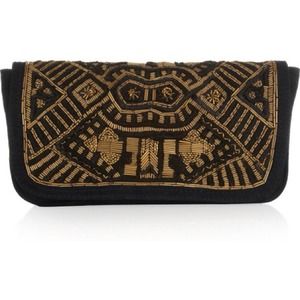 ♤SOLD♤ Antik Batik suede embellished clutch