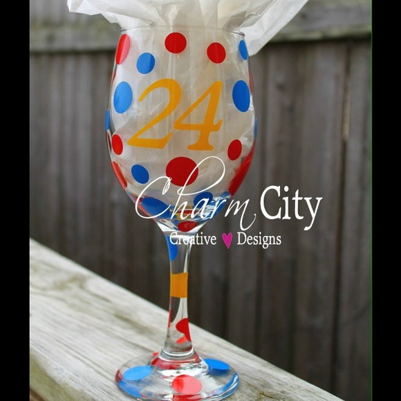 #24 Jeff Gordon NASCAR inspired wine glass