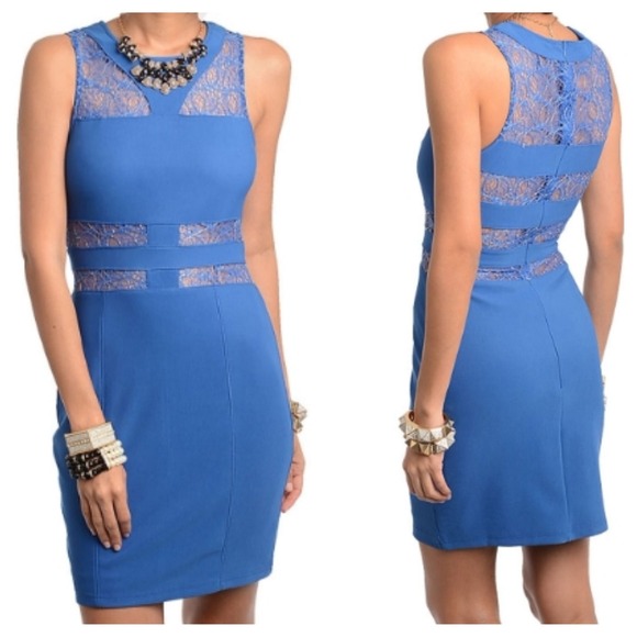 NEW! SLEEVELESS LACE BODY-CON DRESS