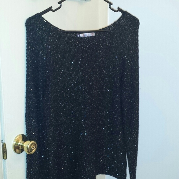 J-Lo Black Sequin Sweater